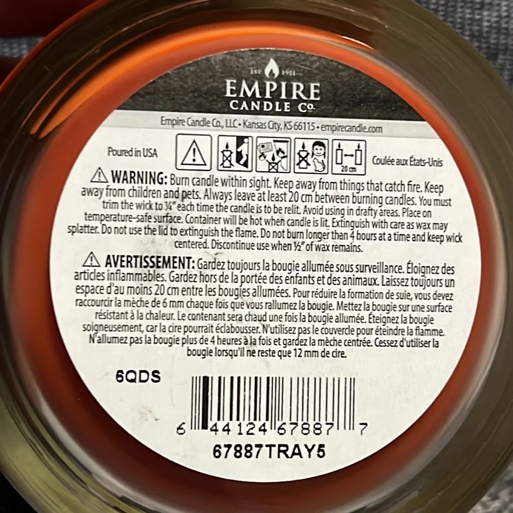 NWT Empire Candle Co Tuscany 3 Wick Candle Kitchen Spice with Essential Oils